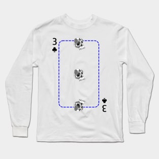 3 of clubs Long Sleeve T-Shirt